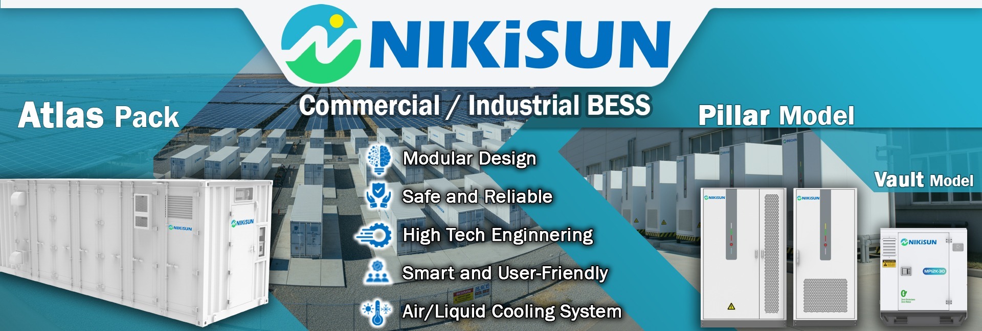 Commercial and industrial BESS battery storage cabinet