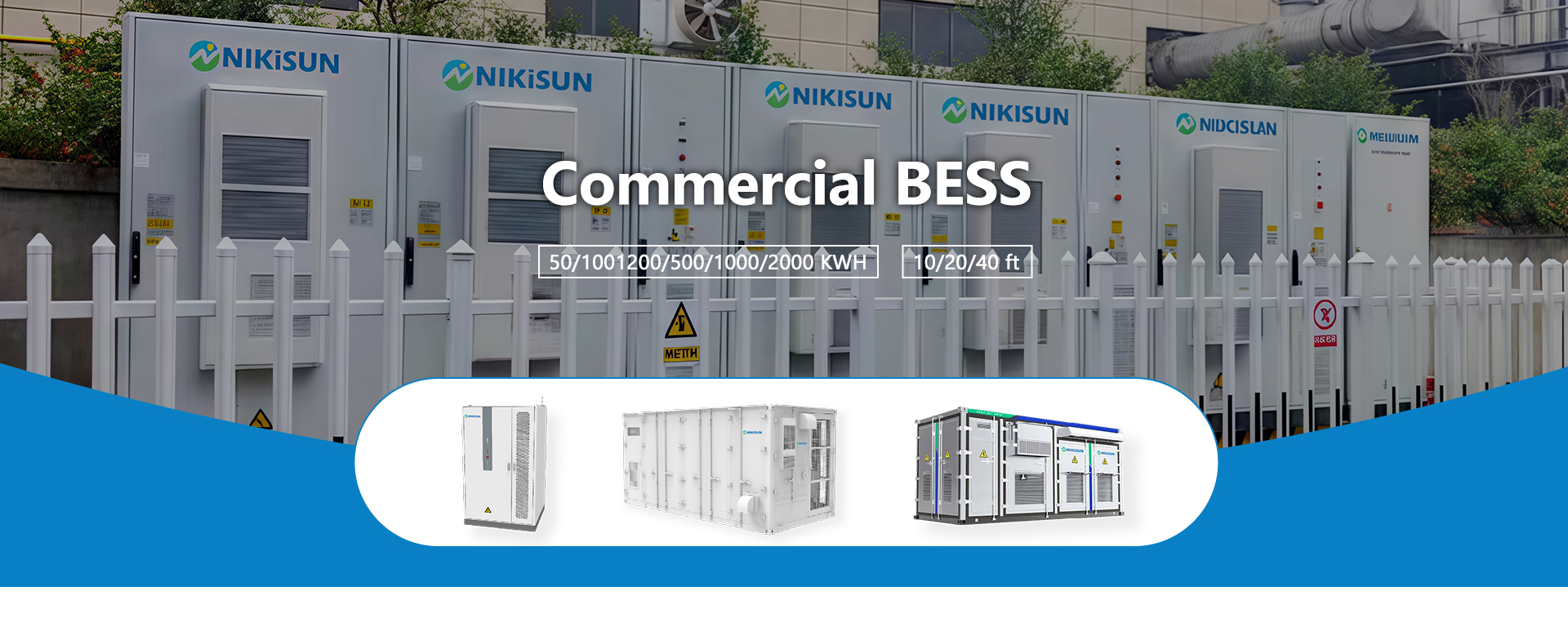 Commercial BESS outdoor battery storage cabinets for industrial sites