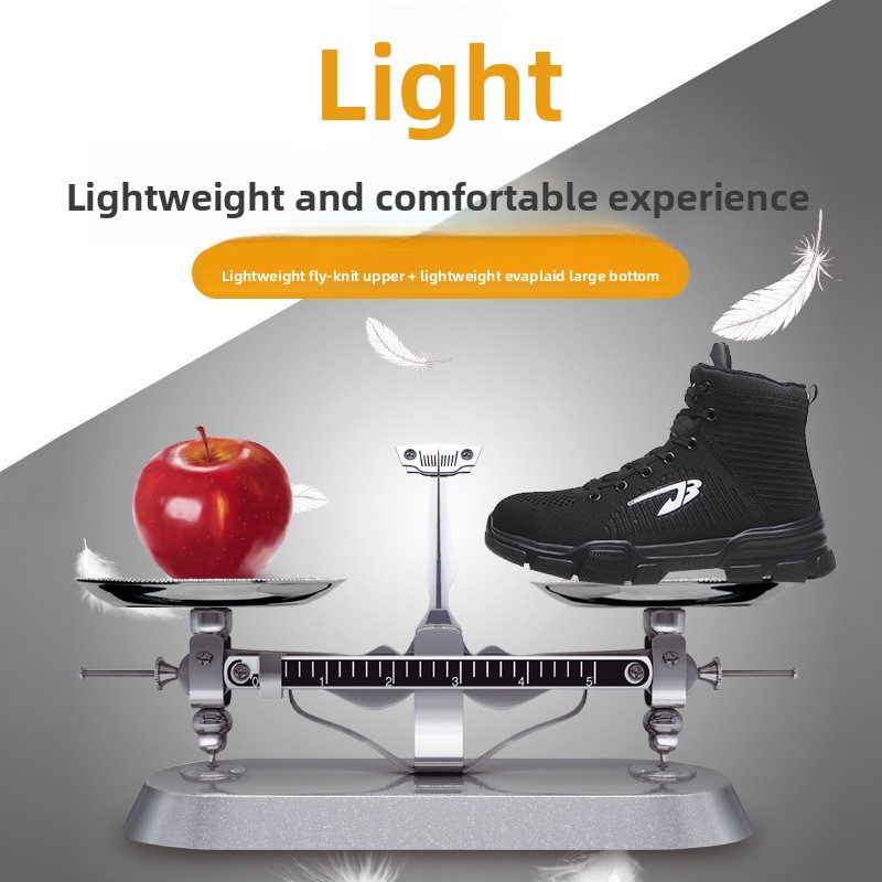 Men's High Top Steel Toe Cap Labor Protection Shoes for Upper Rubber Outsole All Seasons Architectural Industry Use