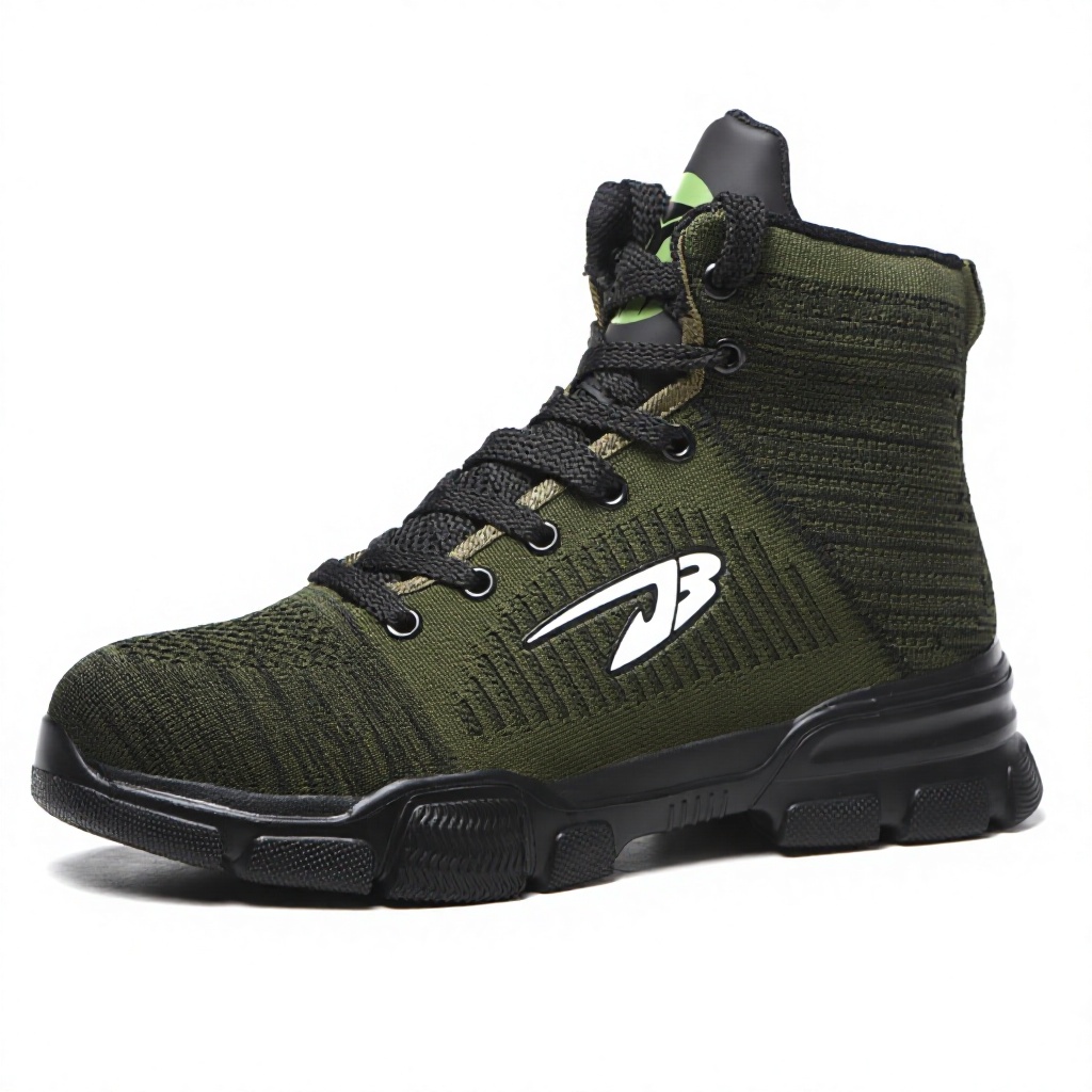 Men's High Top Steel Toe Cap Labor Protection Shoes for Upper Rubber Outsole All Seasons Architectural Industry Use