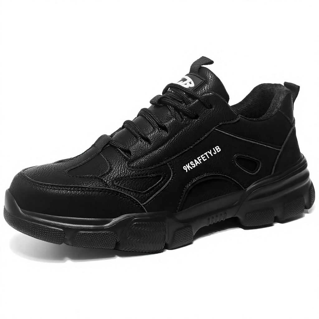 Men's Low Top Steel Toe Anti-smashing Anti-puncture Superfine Fiber Upper Rubber Outsole Safety Shoes for All Seasons
