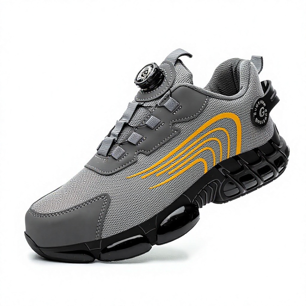 Custom-made Labor-Protective Low-top Men's Work Boots with for Upper Puncture-proof for Workshop and Construction Site Use