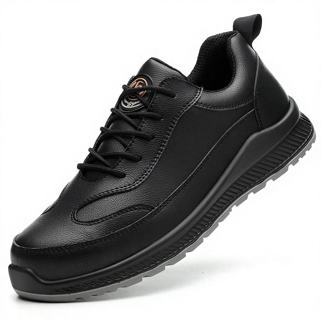 Men's Electrical Insulating Safety Shoes Plastic Steel Toe Cap Microfiber Upper Polyurethane Outsole Lightweight Impact Puncture