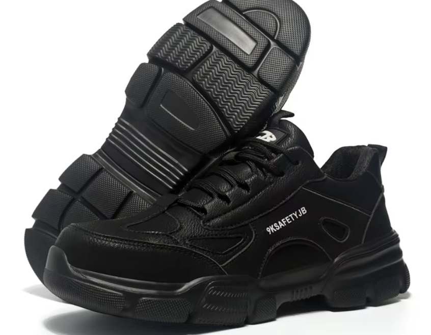 Men's Low Top Steel Toe Anti-smashing Anti-puncture Superfine Fiber Upper Rubber Outsole Safety Shoes for All Seasons