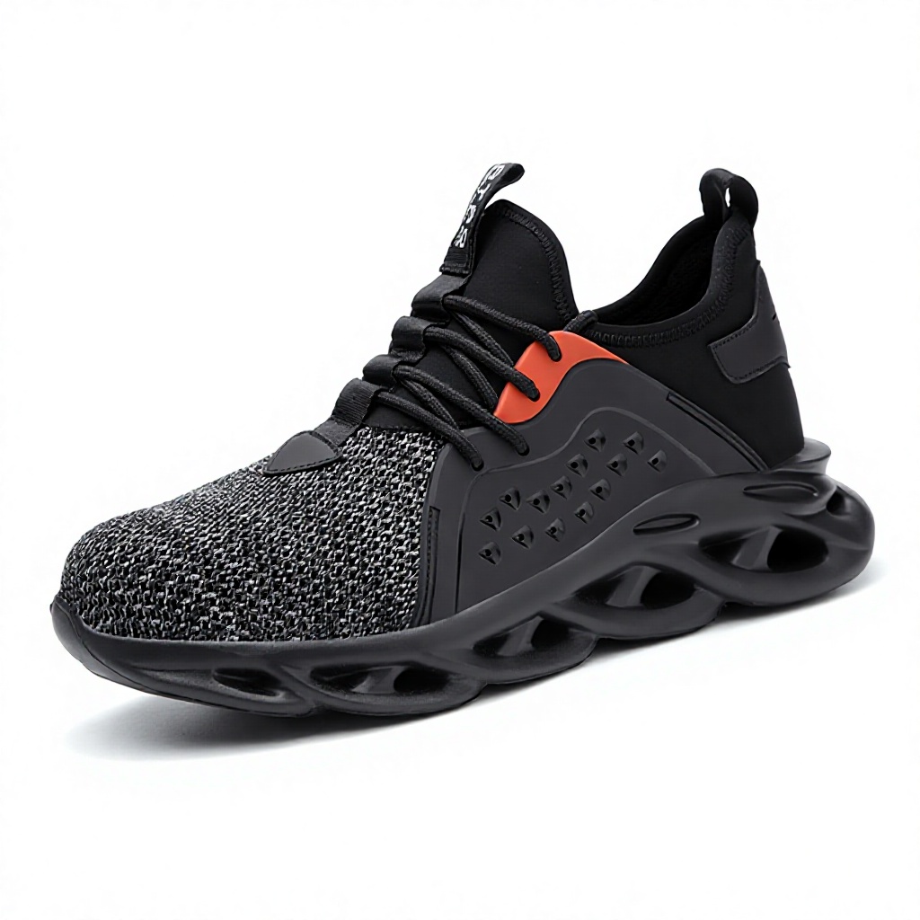Men's Steel Toe for Fabric Low Top Summer Breathable & Comfortable Labor Protection Shoes for Architectural Industry