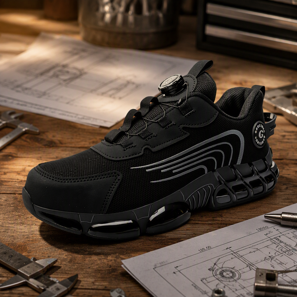 Men's Low Top Steel Toe Cap Safety Shoes with for Upper Anti-smash Anti-puncture Breathable & Comfortable Work Shoes