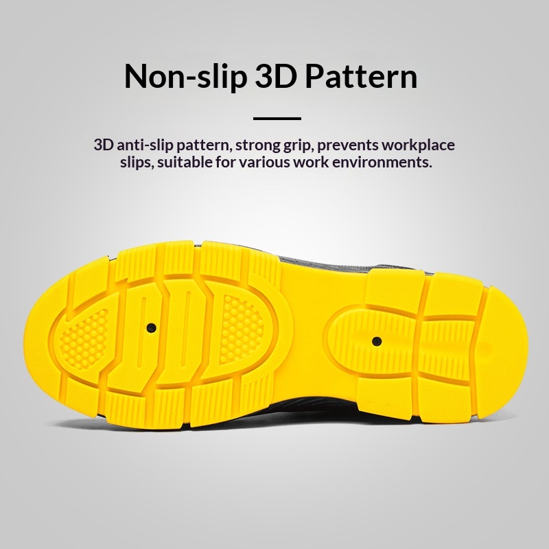 Electrician's Foot Guard Safety Shoes Insulated Breathable Deodorizing Puncture-Proof Microfiber Leather Work Boots