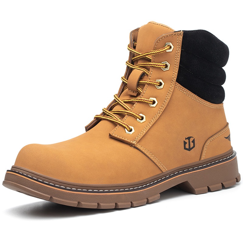 Clearance Sale Head High-top Microfiber Leather Mens Summer Shoes Non-slip Tendon Sole Impact-resistant Puncture-proof