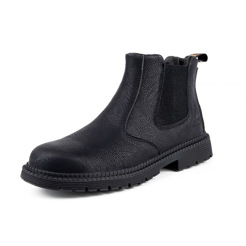 Men's Steel Toe Anti-Smashing Anti-Puncture Microfiber Leather Durable Lightweight Comfortable Breathable Safety Shoes