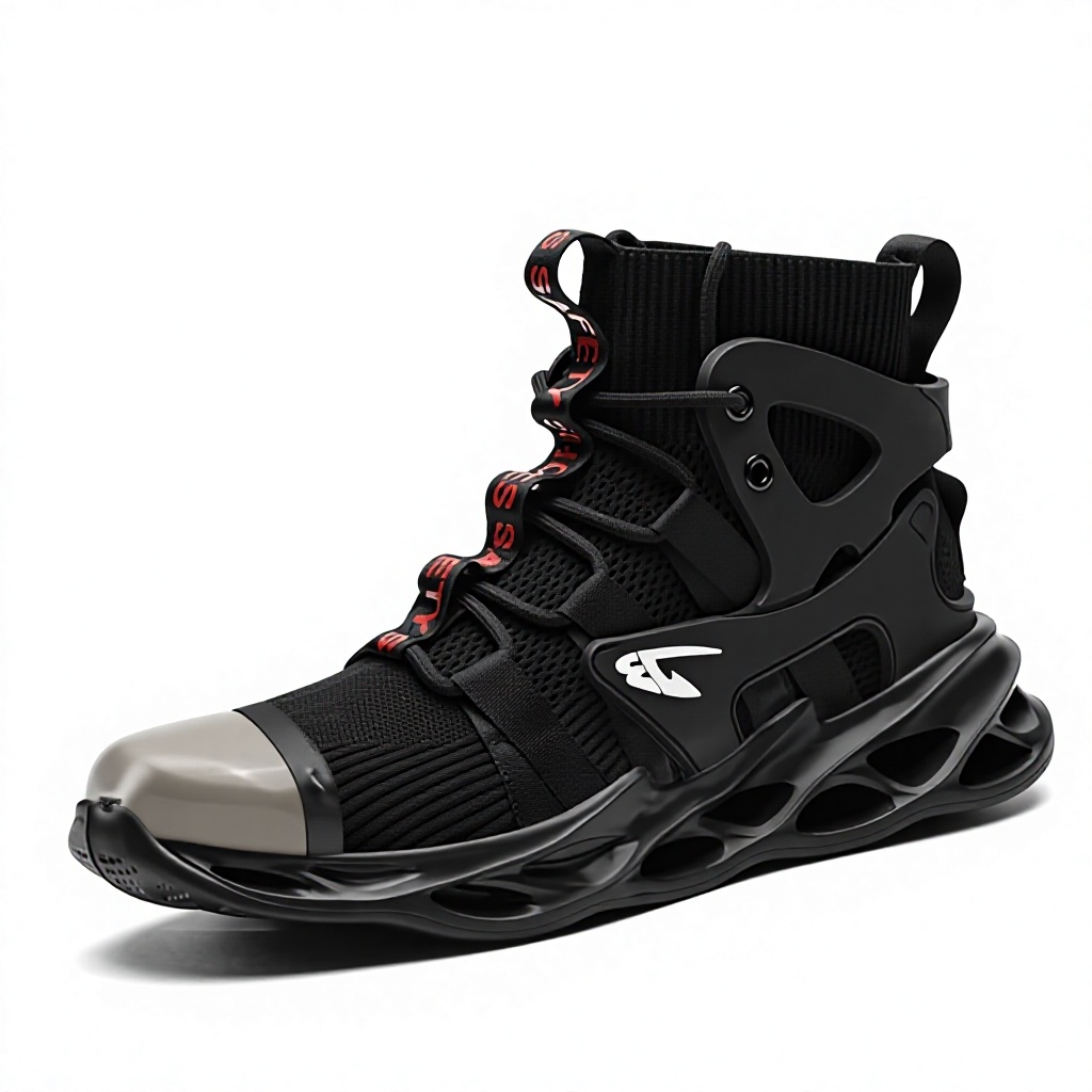 Safety Shoes Men's Anti-smashing Anti-puncture Flying Mesh Upper EVA Sole