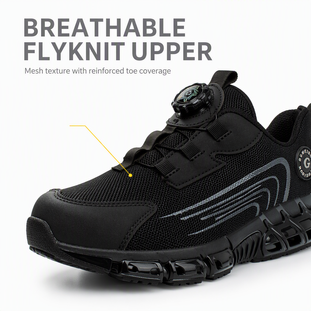 Custom-made Labor-Protective Low-top Men's Work Boots with for Upper Puncture-proof for Workshop and Construction Site Use