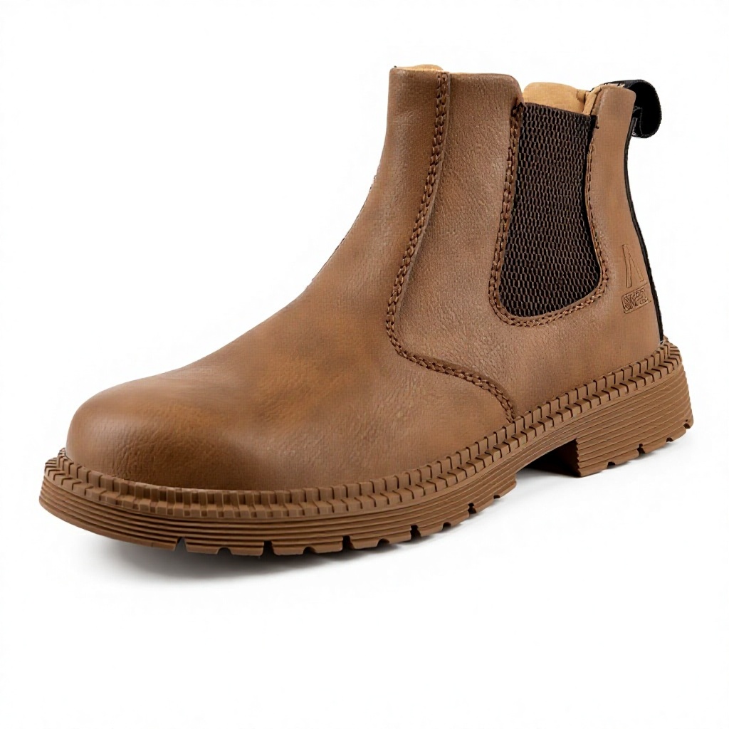 Men's Steel Toe Anti-Smashing Anti-Puncture Microfiber Leather Durable Lightweight Comfortable Breathable Safety Shoes