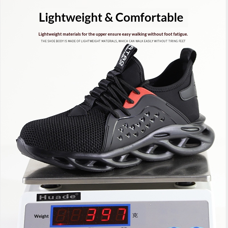 Men's Steel Toe for Fabric Low Top Summer Breathable & Comfortable Labor Protection Shoes for Architectural Industry