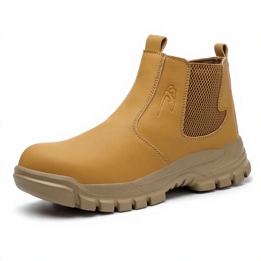High-top Microfiber Leather Water-repellent Safety Boots