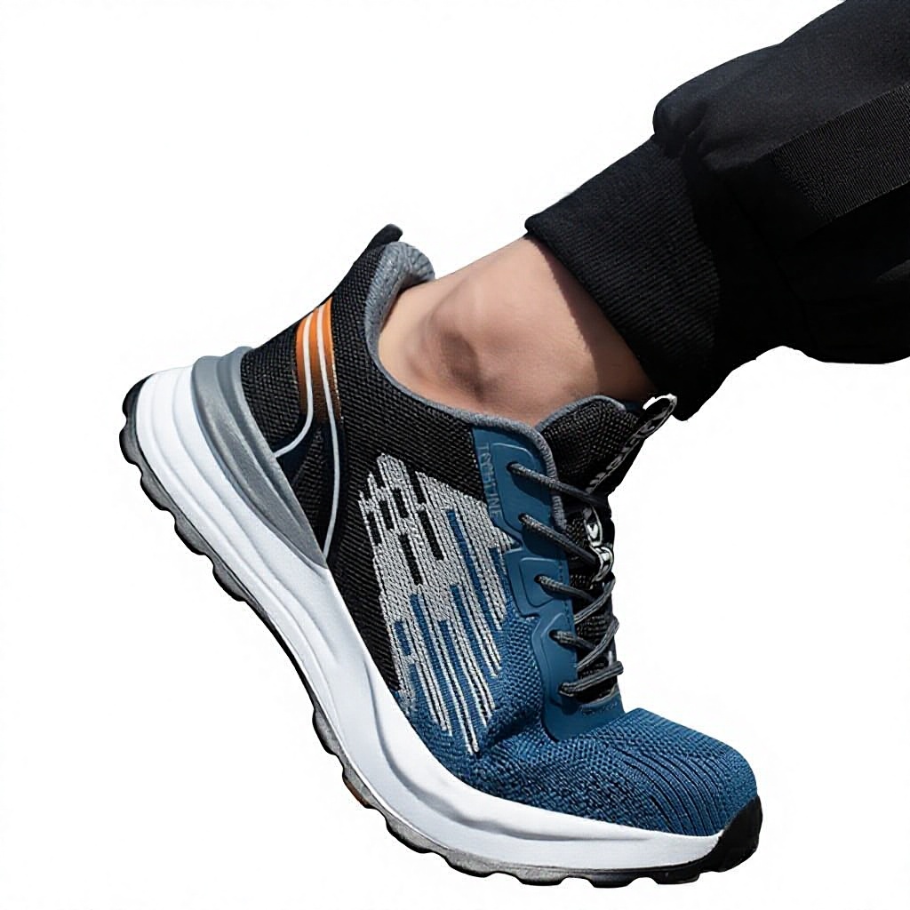 Men's Safety Shoes Steel Toe for Upper Ultra-lightweight Breathable Insulated Crush/Puncture Resistant Deodorizing