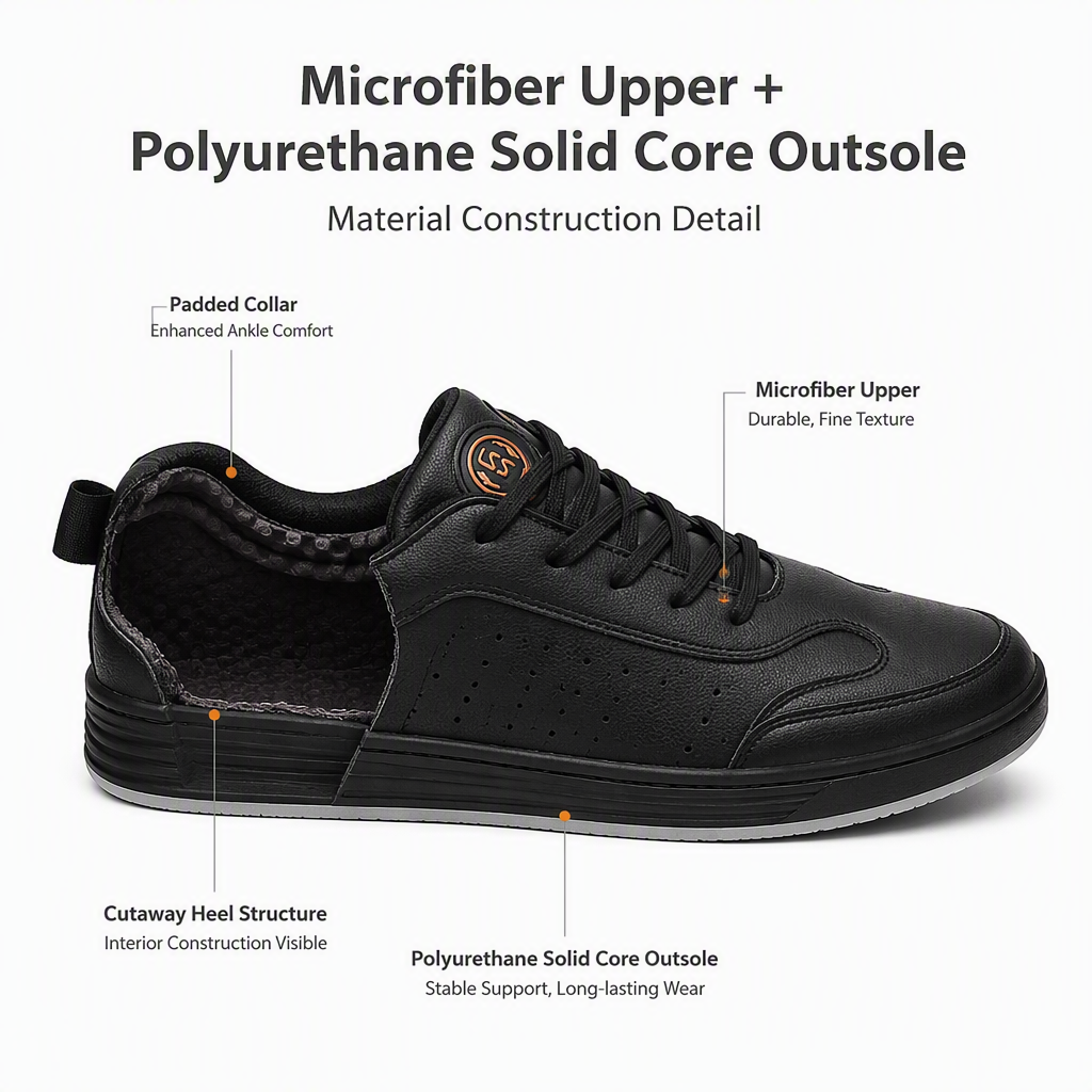 Men's Electrical Insulating Safety Shoes Plastic Steel Toe Cap Microfiber Upper Polyurethane Outsole Lightweight Impact Puncture