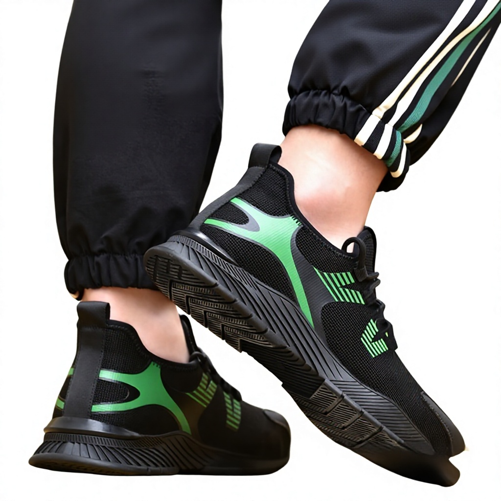 Men's Summer Safety Shoes Steel Toe Fly-knit Mesh Breathable Anti-smash Anti-puncture All Seasons