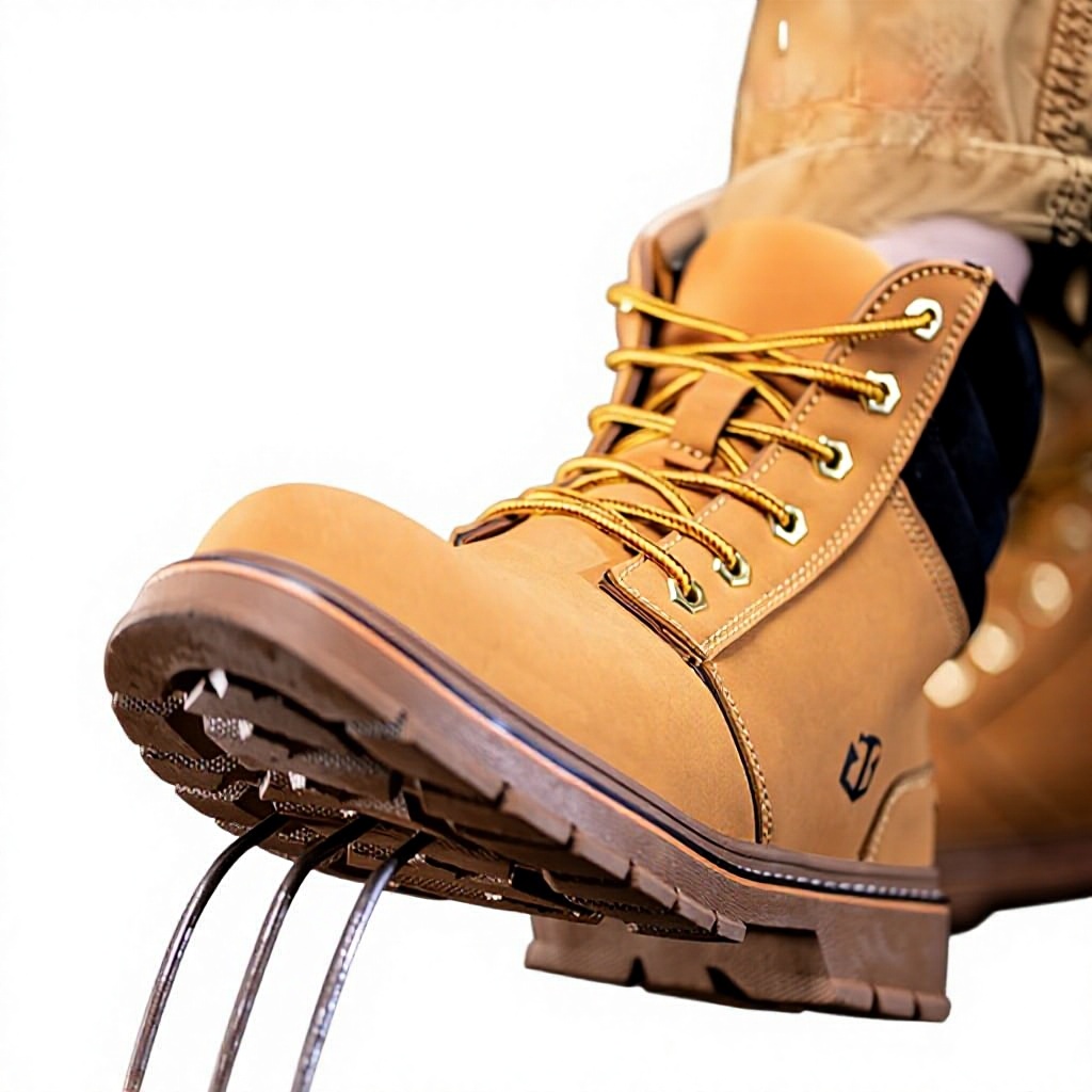 Clearance Sale Head High-top Microfiber Leather Mens Summer Shoes Non-slip Tendon Sole Impact-resistant Puncture-proof