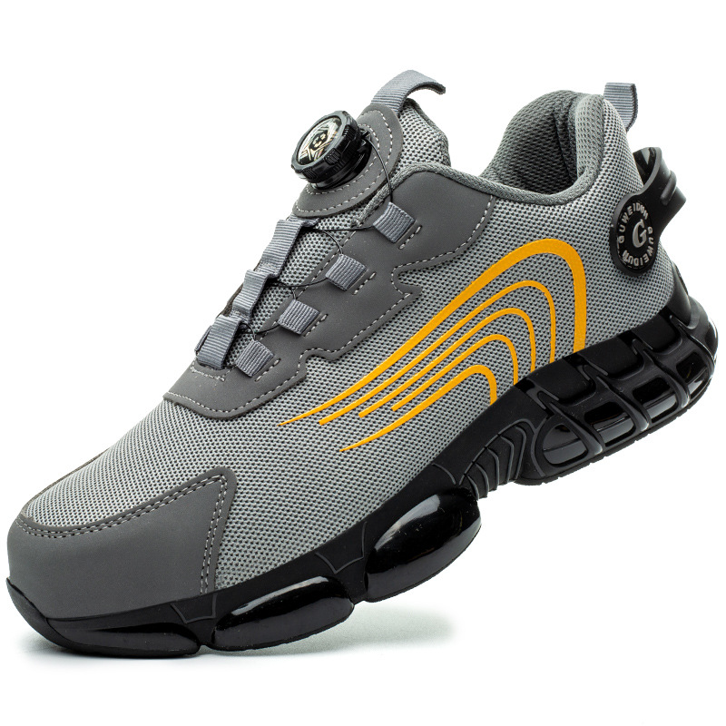 Men's Low Top Steel Toe Cap Safety Shoes with for Upper Anti-smash Anti-puncture Breathable & Comfortable Work Shoes