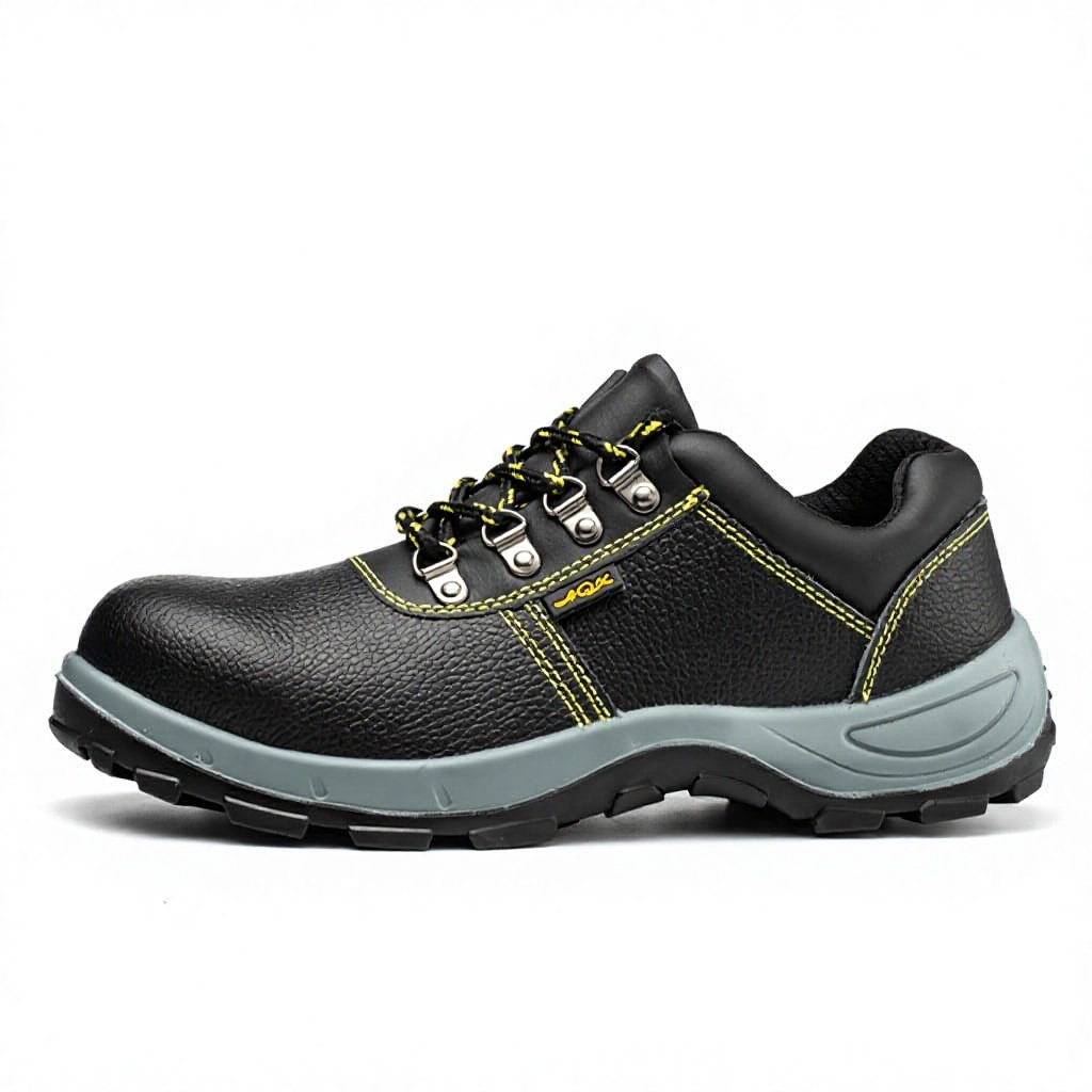 Microfiber All-Season High-Top Men's Protective Safety Shoes with Puncture-Proof Non-Slip Soles and Ladle Head Toe