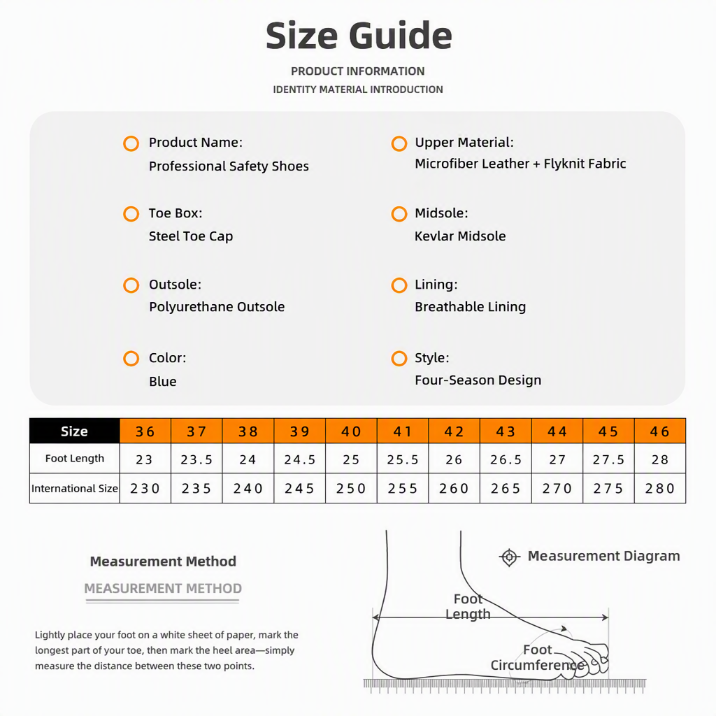 Men's Safety Shoes Steel Toe for Upper Ultra-lightweight Breathable Insulated Crush/Puncture Resistant Deodorizing