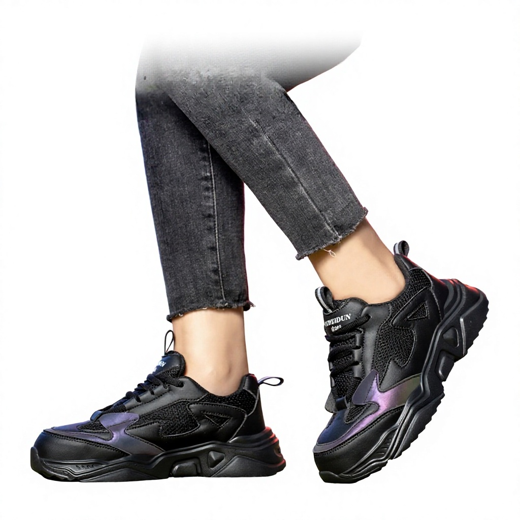 Women's Safety Shoes Steel Toe Low-top Microfiber Mesh Upper Offering Impact Puncture Resistance Lightweight Comfortable